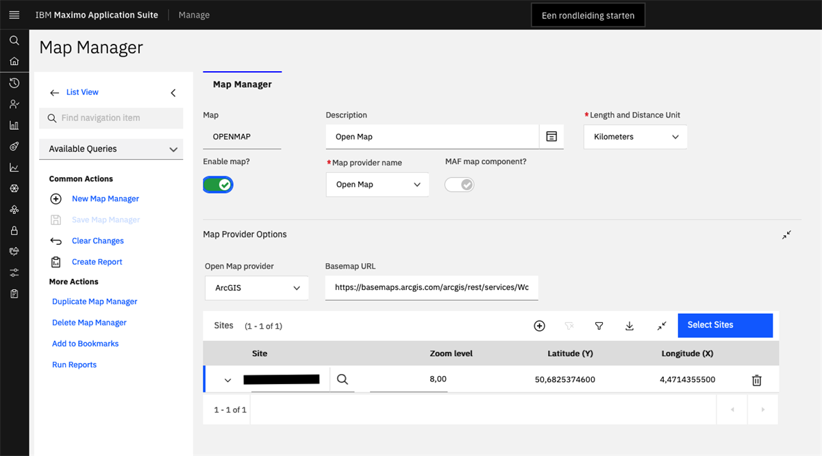 OpenMap Settings